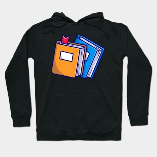 Floating Books Cartoon Hoodie